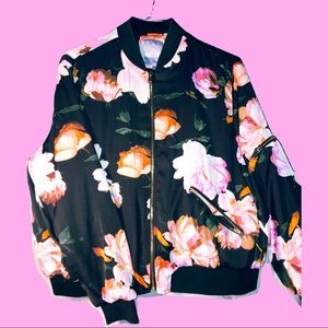 Jennifer Lopez Floral Bomber Jacket